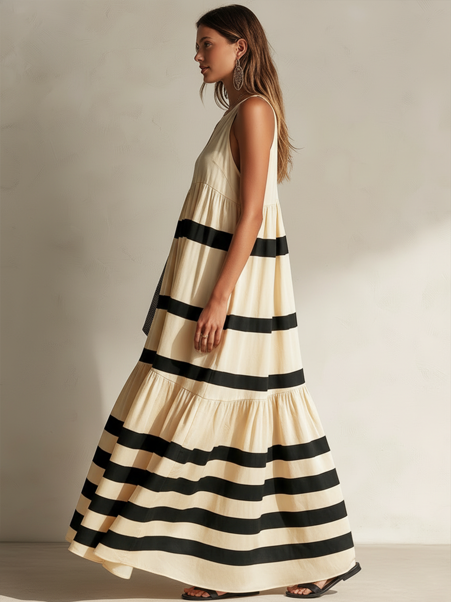 Albertine Linen Sleeveless Maxi Dress