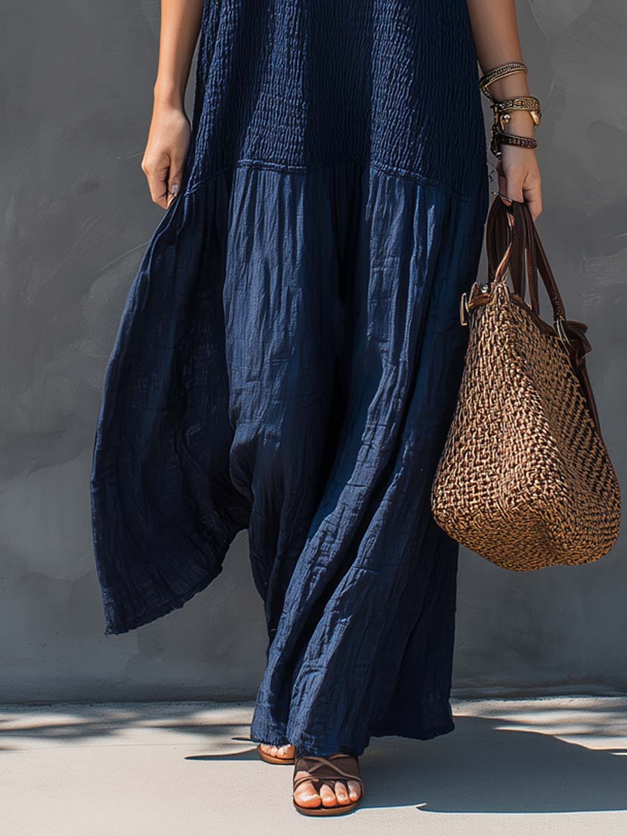Isadora Linen Sleeveless Maxi Dress
