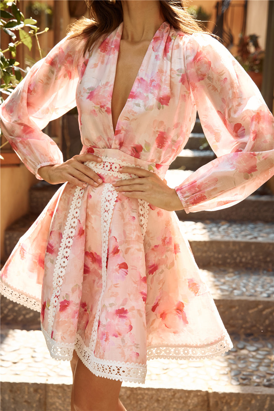 Amelie Pink Floral Suit