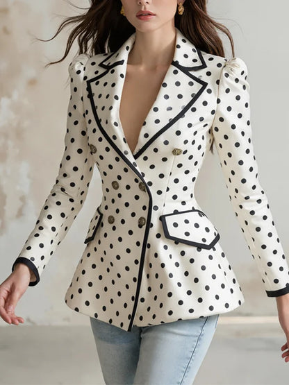 Lucienne White Satin Sheath Blazer