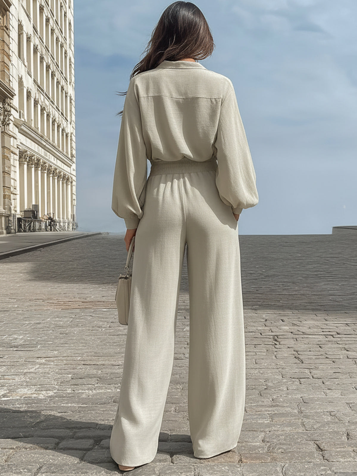 Quinn Linen V-Neck Co-ord Set
