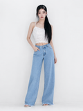 ALAINA Women's High Waist Wide Leg Denim Jeans