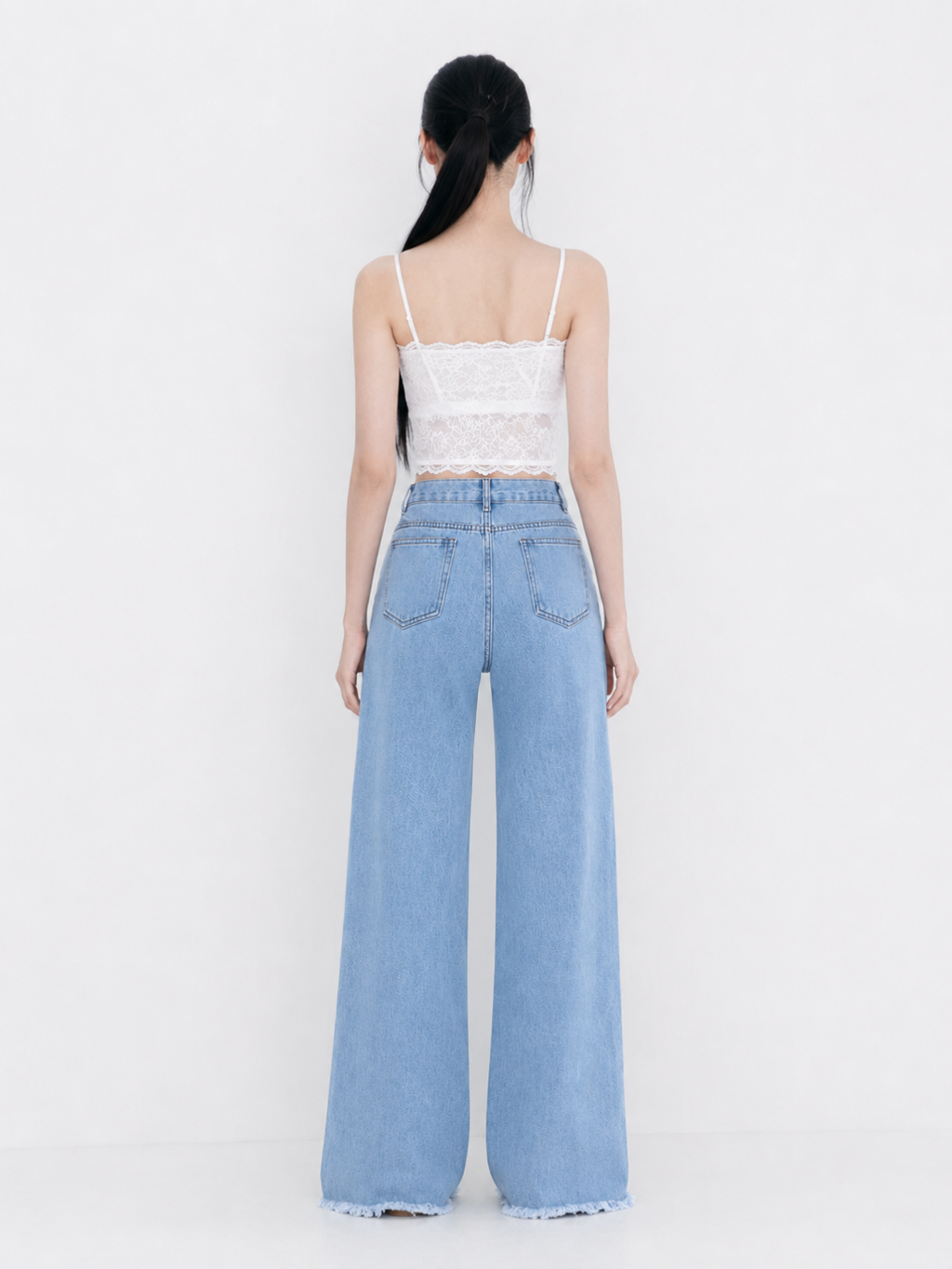 ALAINA Women's High Waist Wide Leg Denim Jeans