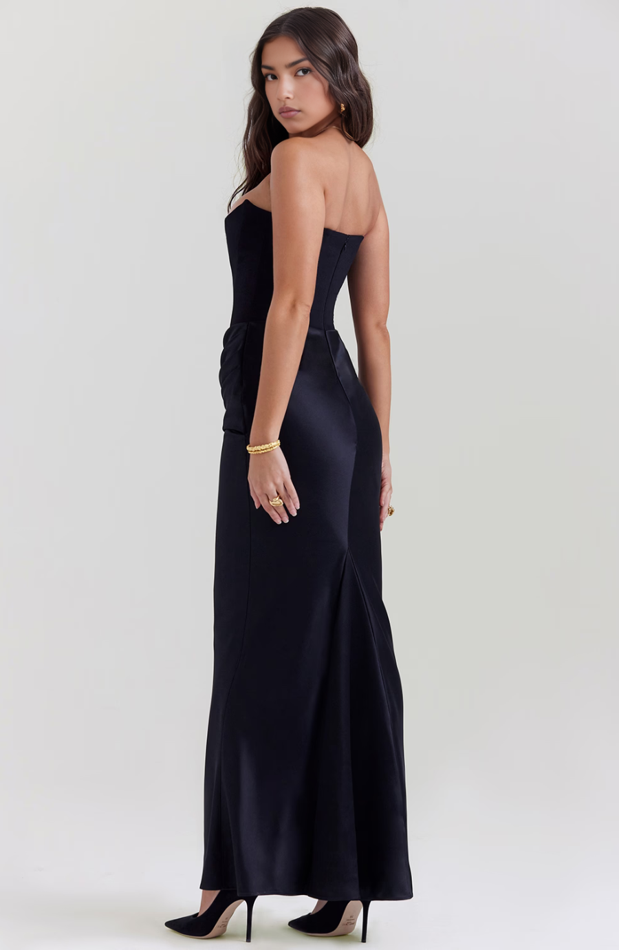 Anaïs Satin Maxi Dress