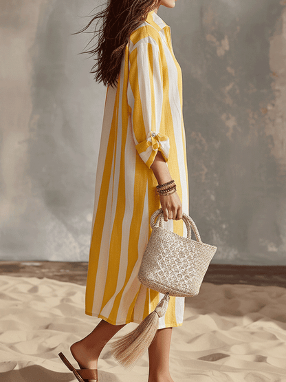 Monroe White Long Sleeve Midi Dress
