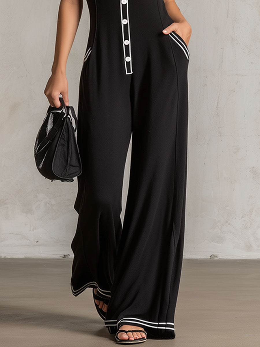 Della V-Neck Jumpsuit