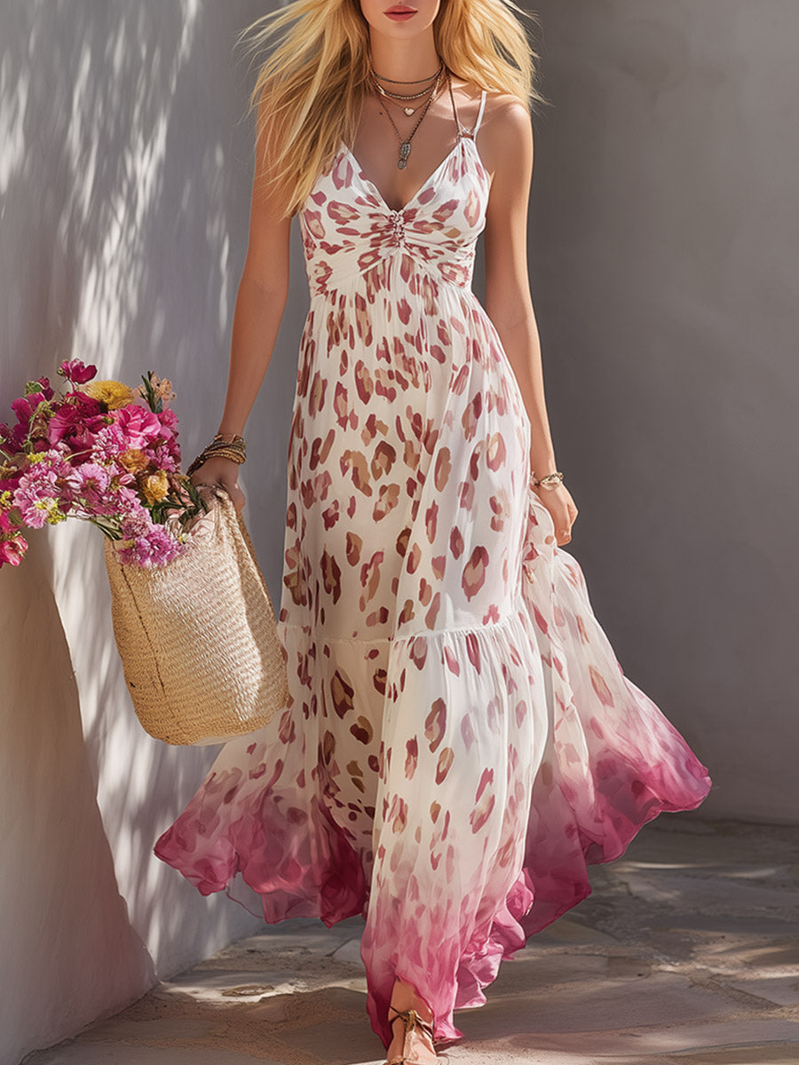 Blythe White Chiffon Maxi Dress