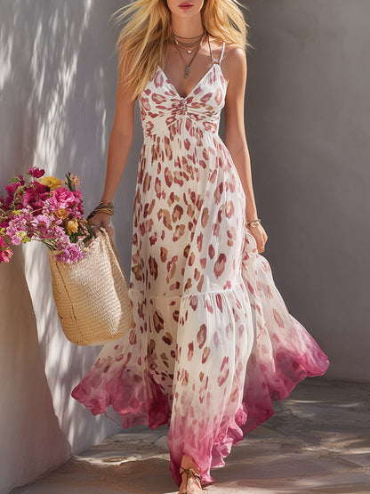 Blythe White Chiffon Maxi Dress