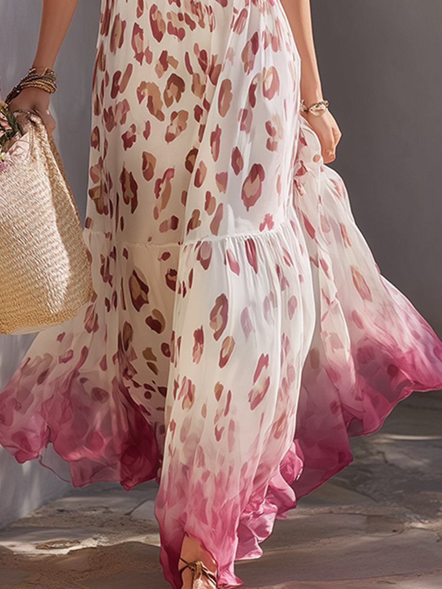 Blythe White Chiffon Maxi Dress
