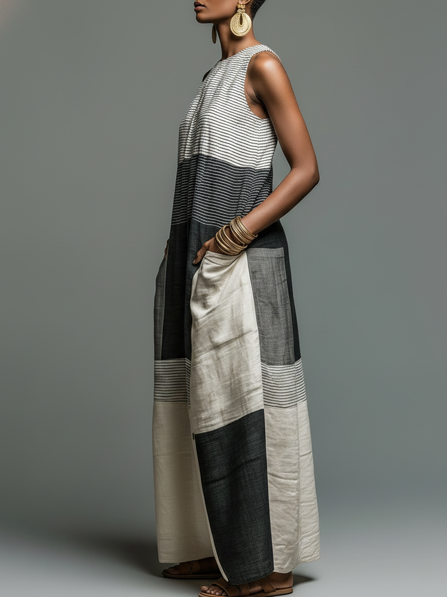 Bess Linen Sleeveless Maxi Dress