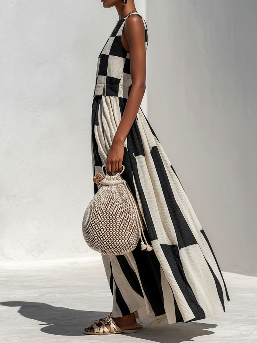 Cendrine Linen Sleeveless Maxi Dress