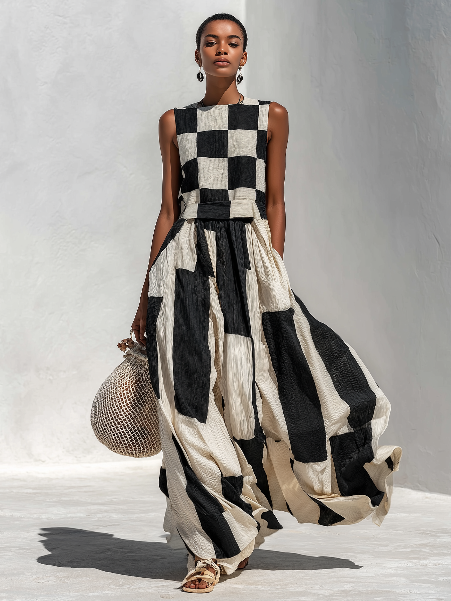 Cendrine Linen Sleeveless Maxi Dress