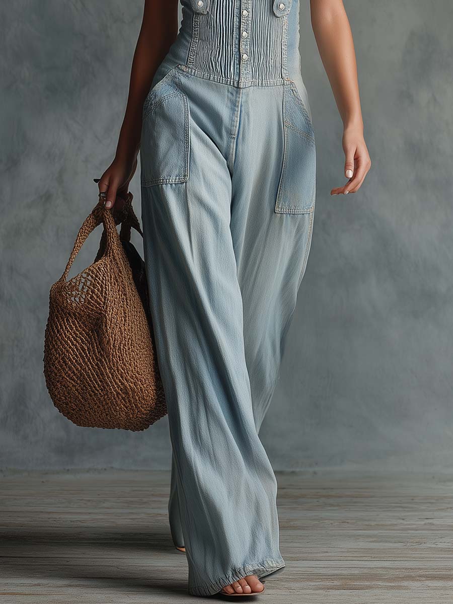 Greta Blue Jumpsuit