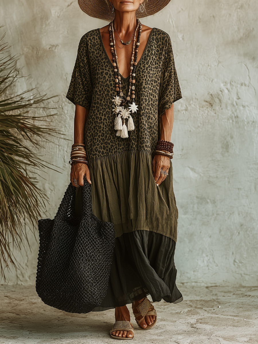 Aurelie V-Neck Maxi Dress