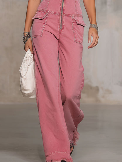 Linnea Pink Sleeveless Jumpsuit