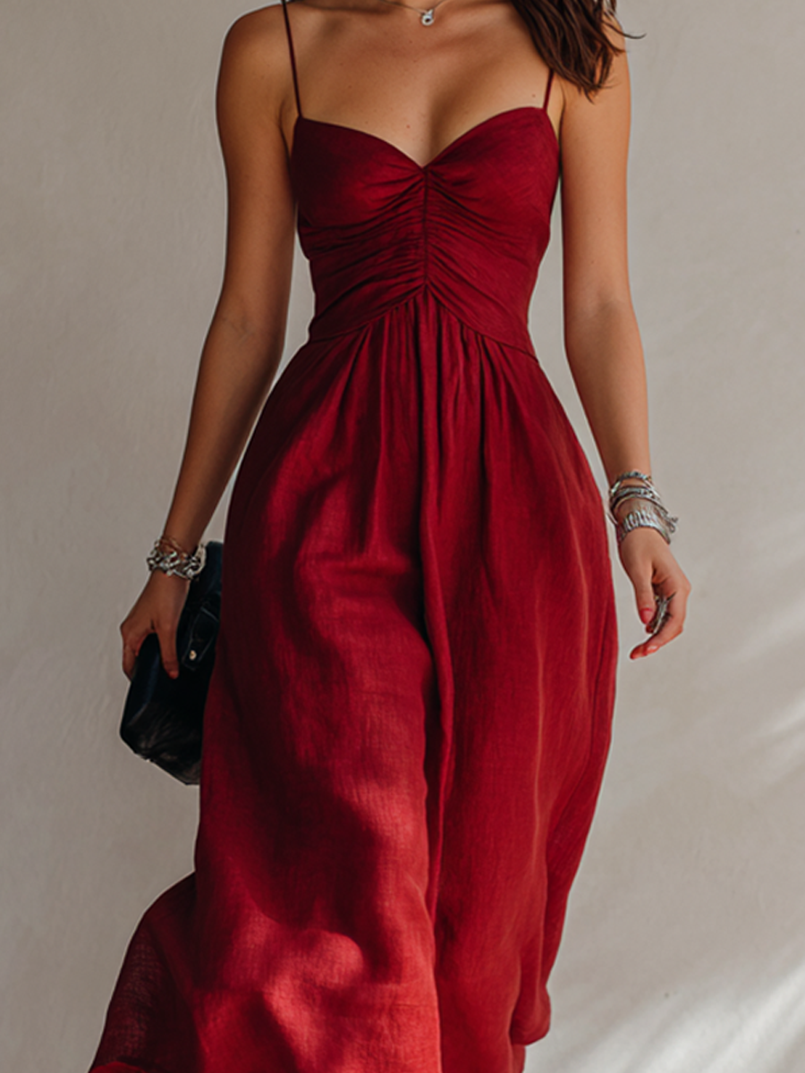 Sienna Linen Midi Dress