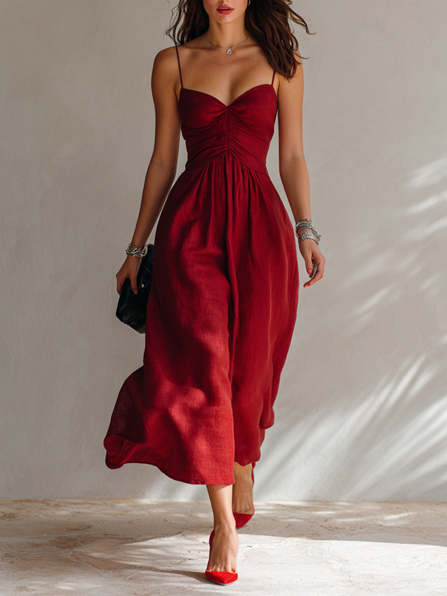 Sienna Linen Midi Dress