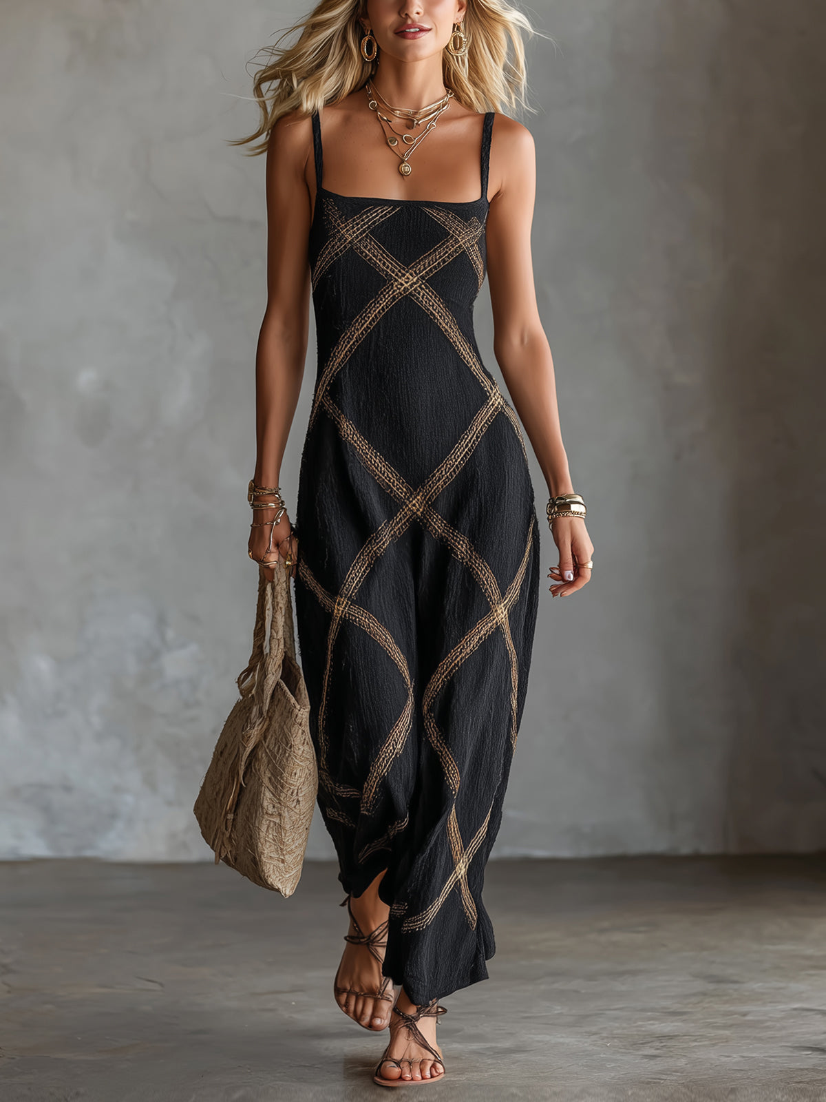 Mabel Black Sleeveless Maxi Dress
