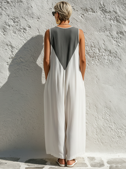 Josephine Cotton V-Neck Jumpsuit