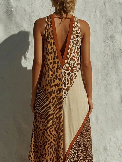 Edith Chiffon Halter Maxi Dress