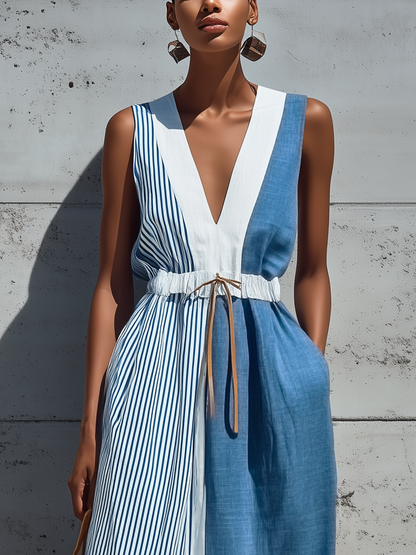 Bridget Linen Sleeveless Maxi Dress