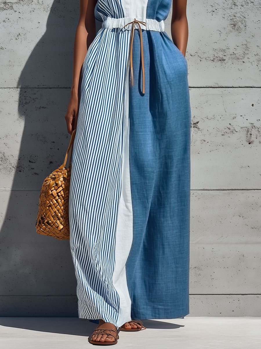 Bridget Linen Sleeveless Maxi Dress