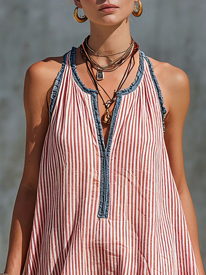 Meadow White Linen Ruffle Mini Dress