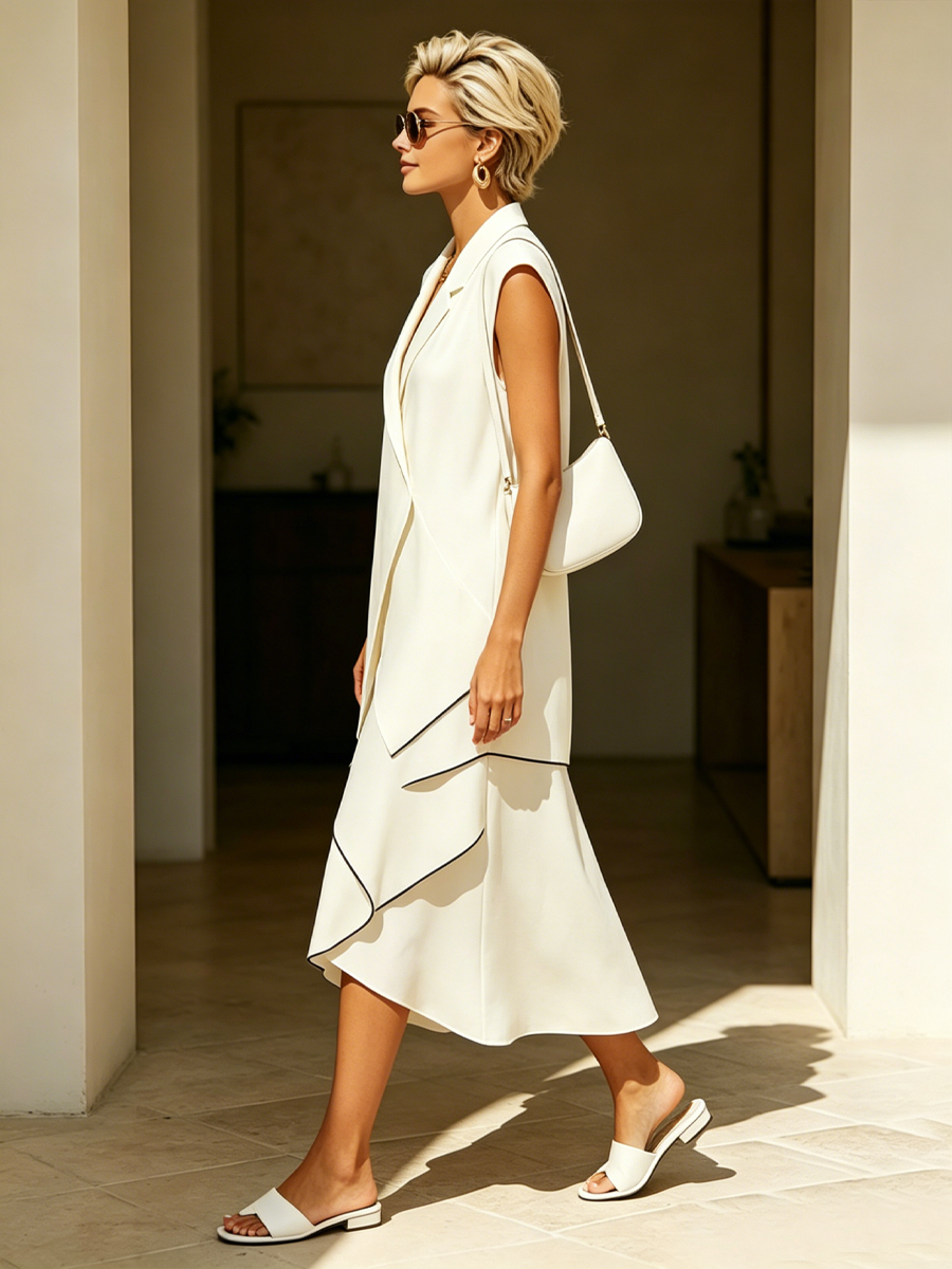 Paloma White Midi Dress