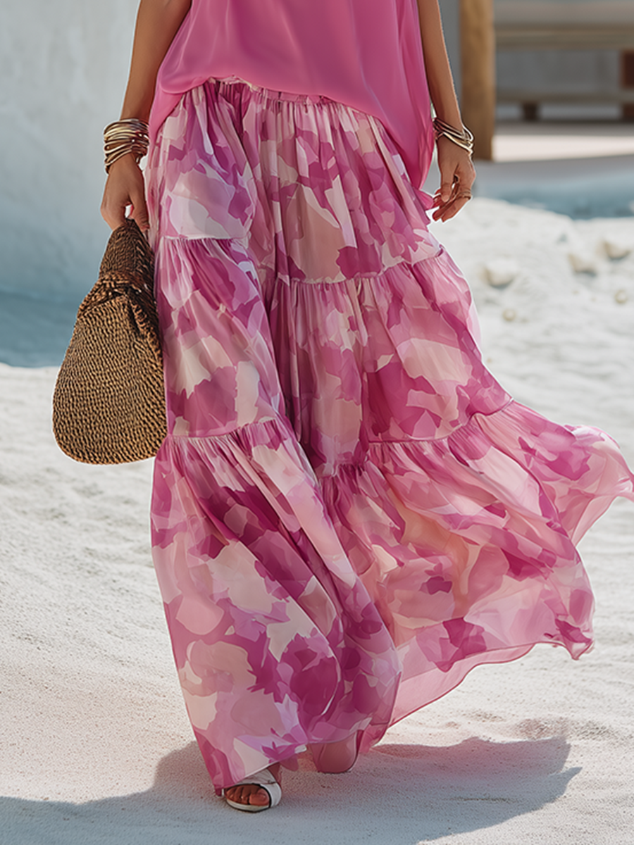Goldie Chiffon V-Neck Co-ord Set