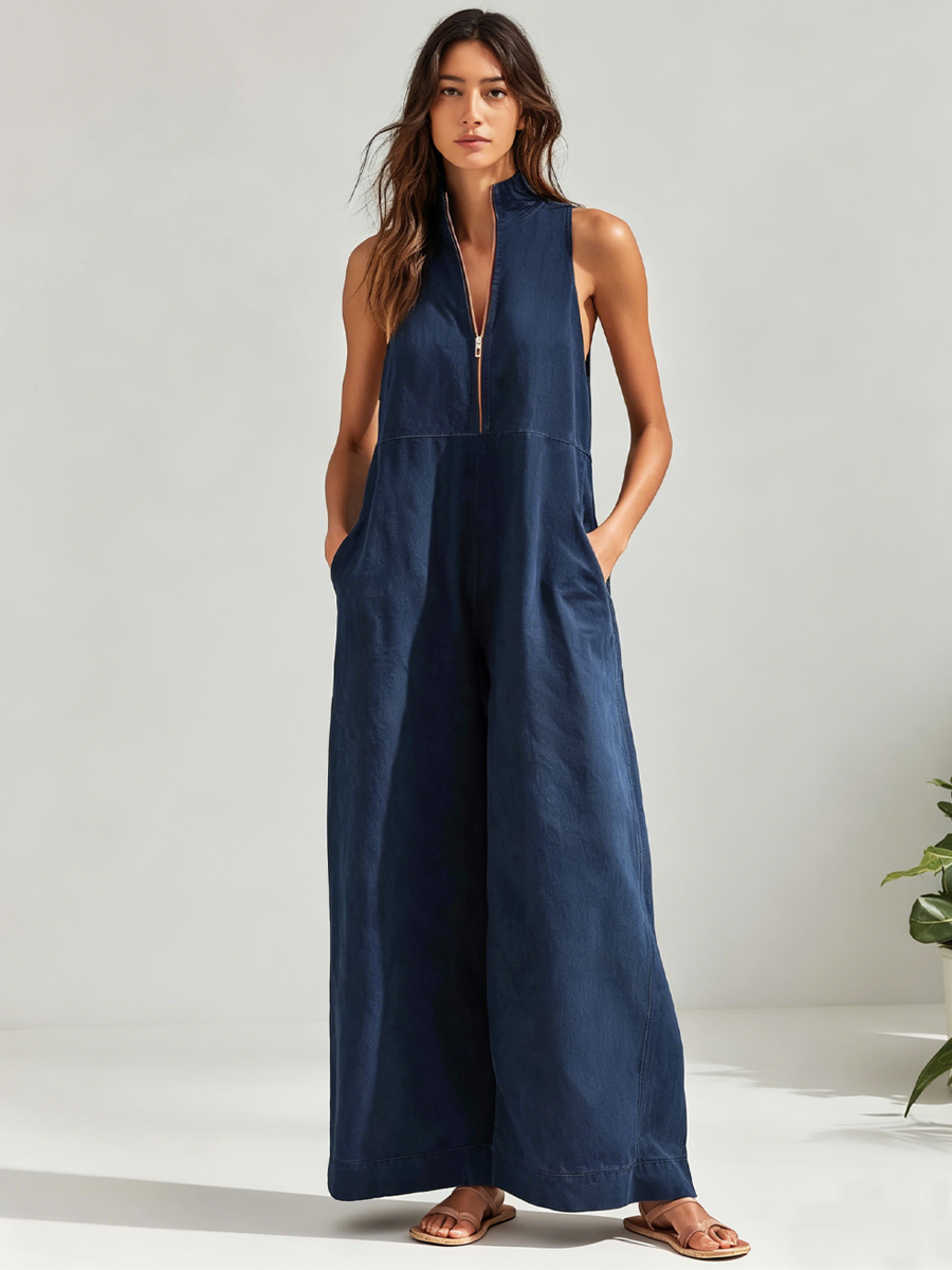 Maeve Blue Sleeveless Maxi Dress