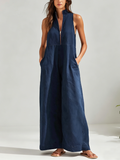 Maeve Blue Sleeveless Maxi Dress
