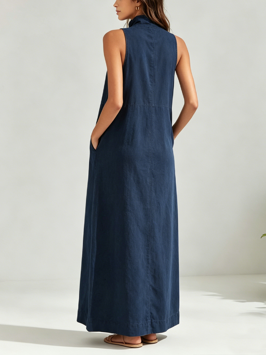 Maeve Blue Sleeveless Maxi Dress