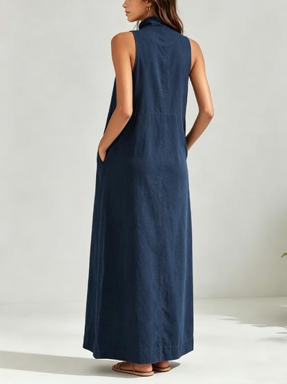 Maeve Blue Sleeveless Maxi Dress