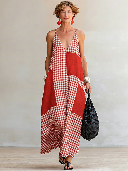 Adair Linen V-Neck Maxi Dress