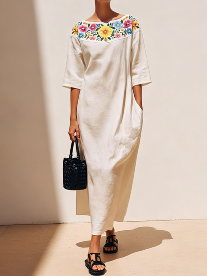Gwendolyn Linen Maxi Dress