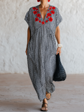 Pernille Cotton V-Neck Maxi Dress