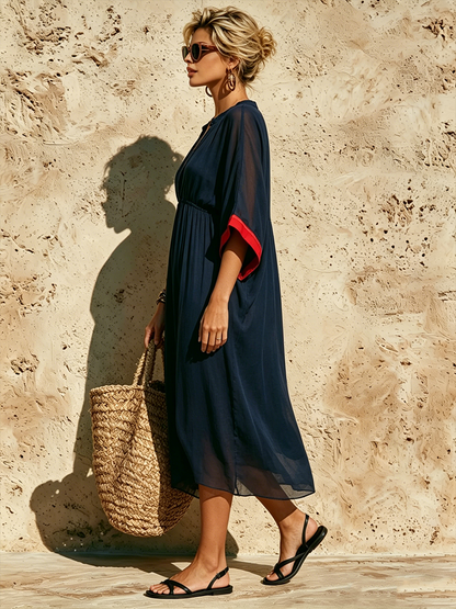 Oceane Chiffon Midi Dress