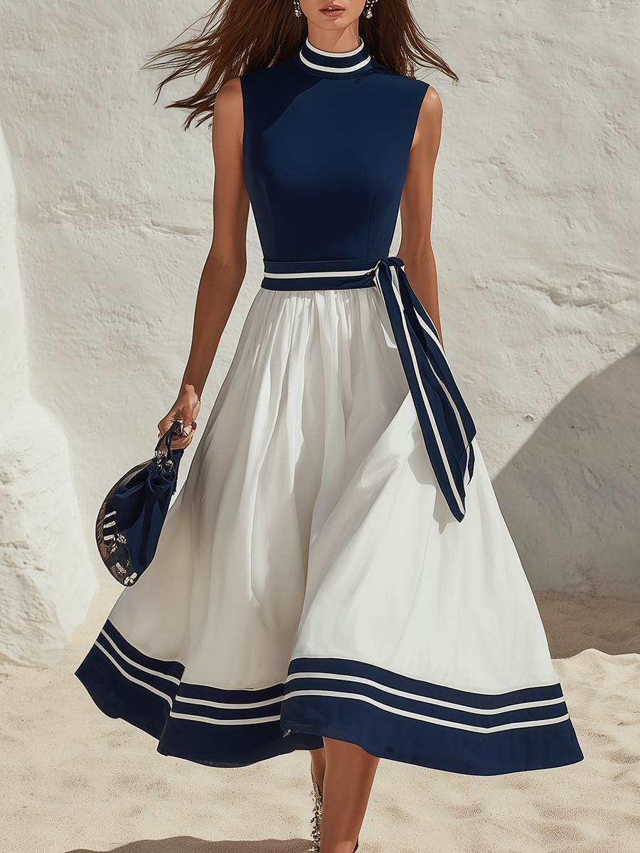 Soraya White Sleeveless Midi Dress