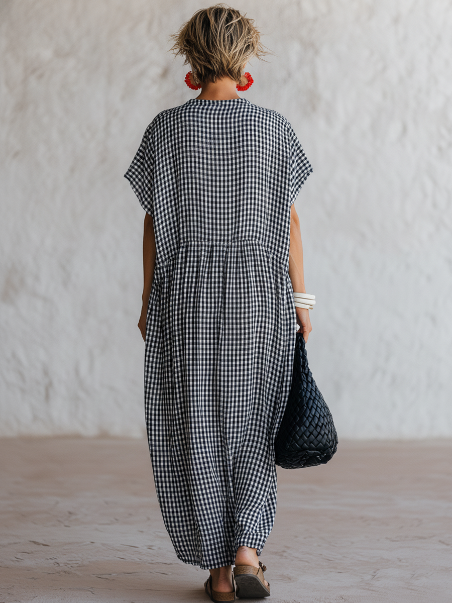 Pernille Cotton V-Neck Maxi Dress