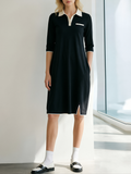 Posy Black Midi Dress