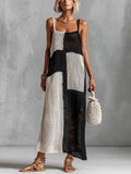 Iris Black Knit Sleeveless Maxi Dress