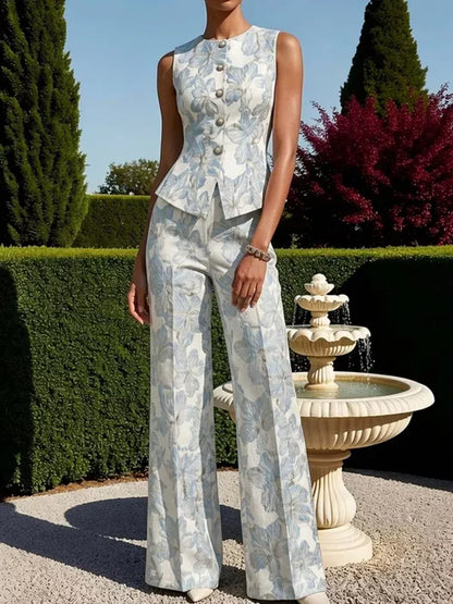 Tindara White Floral Co-ord Set