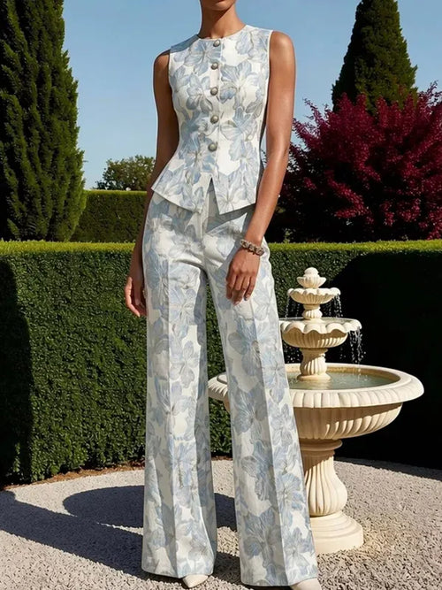 Tindara White Floral Co-ord Set
