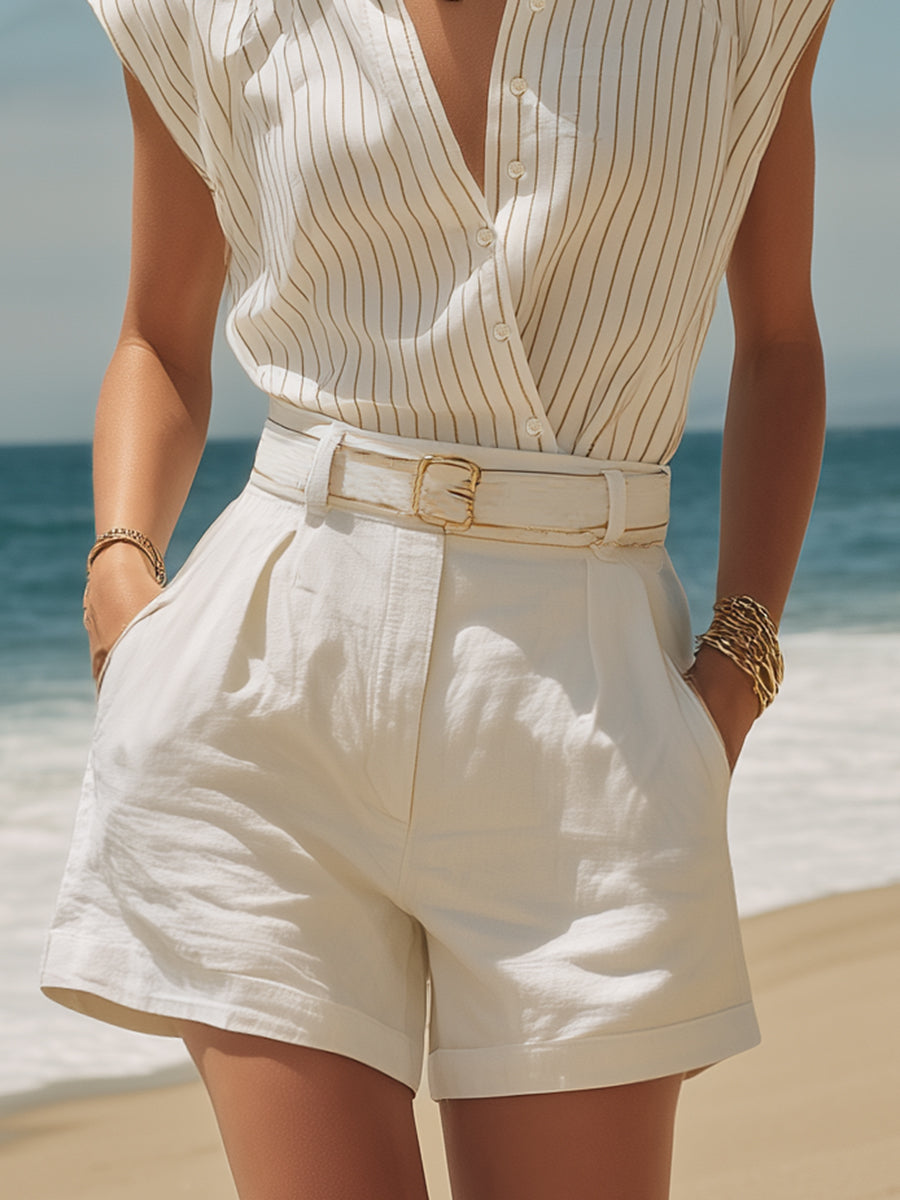 Margot White Sleeveless Co-ord Set