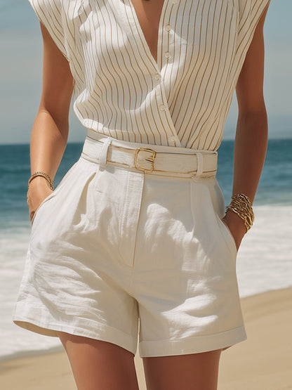Margot White Sleeveless Co-ord Set