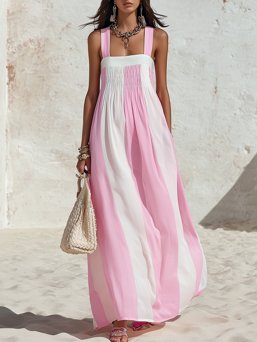 Ada Chiffon Square Neck Maxi Dress