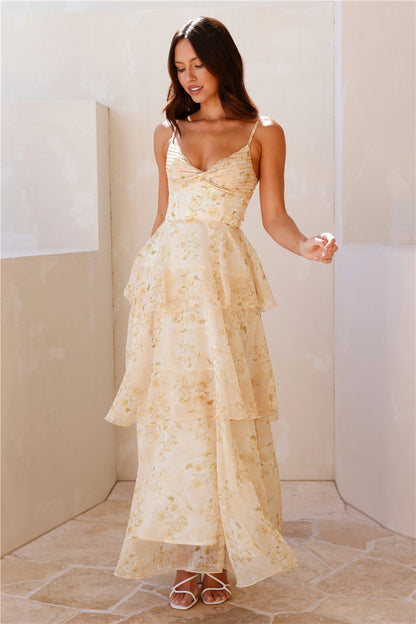 Arabella Yellow Maxi Dress