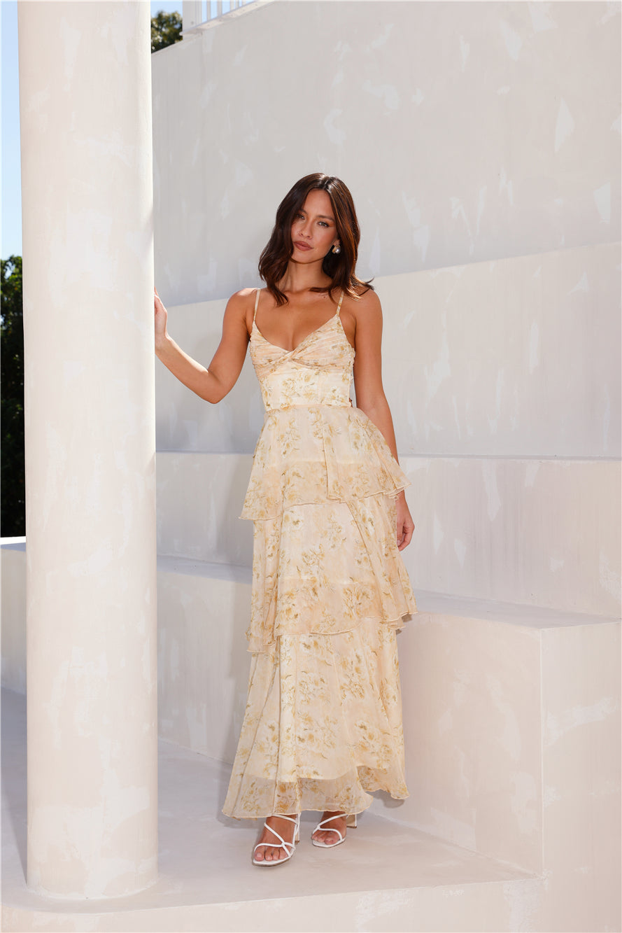 Arabella Yellow Maxi Dress
