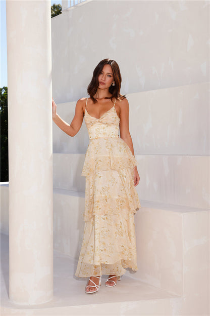 Arabella Yellow Maxi Dress