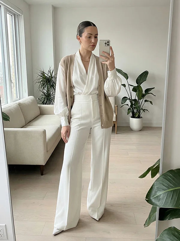 Mahault White Trousers